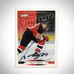 RARE-T New Jersey Devils- Scott Gomez Hand-Signed Vintage 2005 Upper Deck Hockey Card Sports Memorabilia