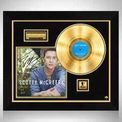 RARE-T Scotty McCreery - Clear As Day Limited Signature Edition Studio Licensed Gold LP Custom Frame