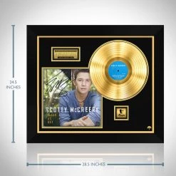 RARE-T Scotty McCreery - Clear As Day Limited Signature Edition Studio Licensed Gold LP Custom Frame