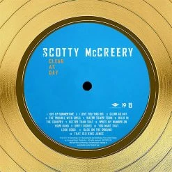 RARE-T Scotty McCreery - Clear As Day Limited Signature Edition Studio Licensed Gold LP Custom Frame