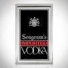 RARE-T Seagram's Vodka Vintage Reversed Painted Bar Mirror Advertisement