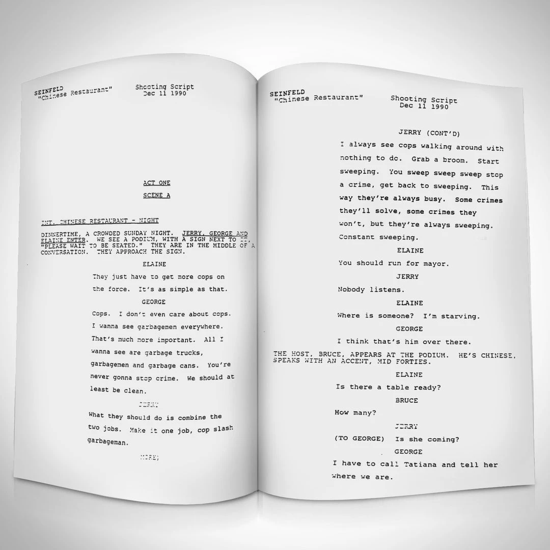 RARE-T Seinfeld Script Limited Signature Edition Studio Licensed Custom Frame 3 RARE-T Seinfeld Script Limited Signature Edition Studio Licensed Custom Frame