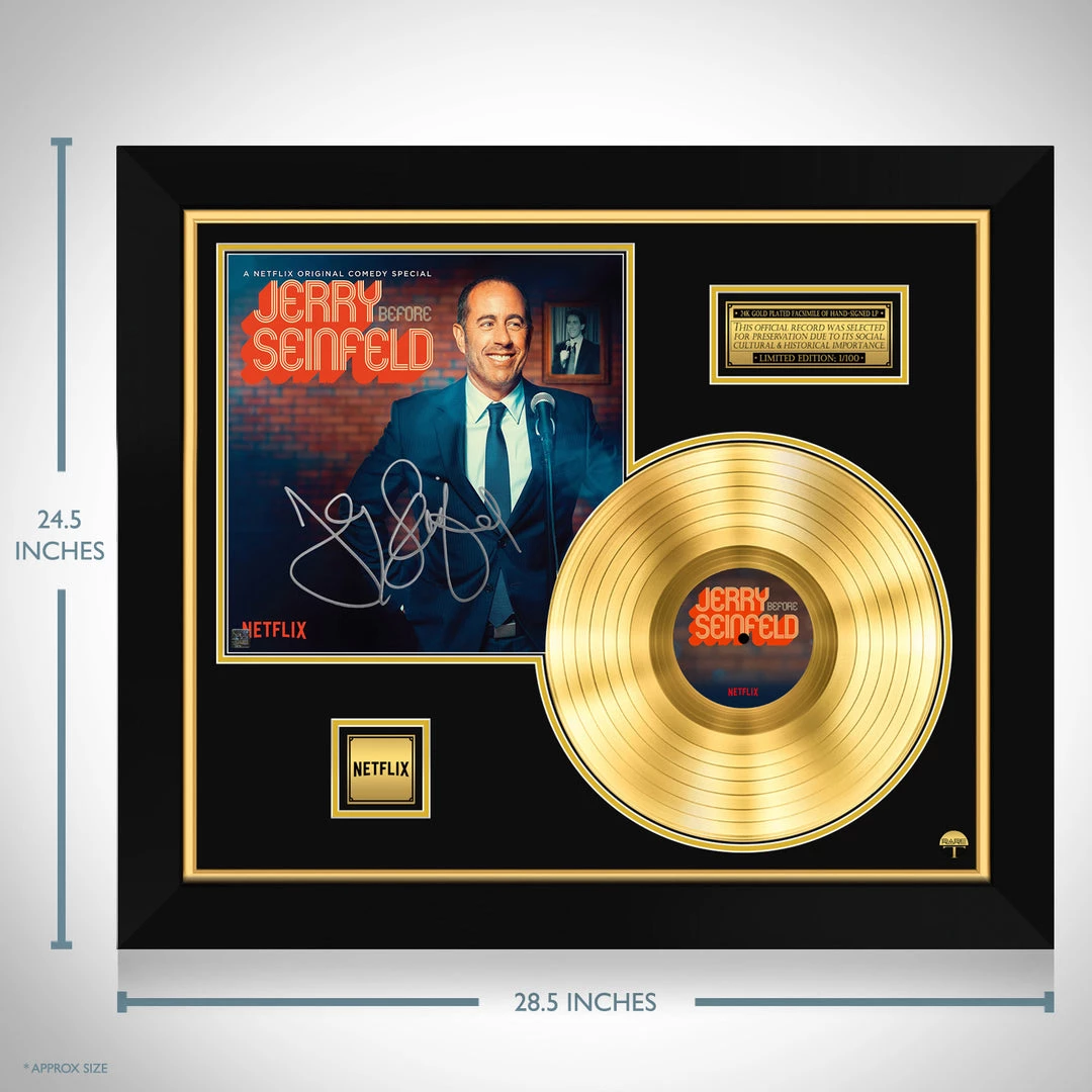 RARE-T Jerry Seinfeld - Jerry Before Seinfeld Gold LP Limited Signature Edition Studio Licensed Custom Frame Limited Edition Frames 3 RARE-T Jerry Seinfeld - Jerry Before Seinfeld Gold LP Limited Signature Edition Studio Licensed Custom Frame Limited Edition Frames