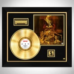 RARE-T Limited Edition Frames Sepultura Arise Gold LP Limited Signature Edition Licensed Custom Frame