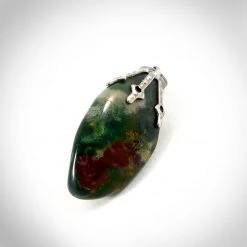 Jonathan Authentic 2.97 Billion Years Old Serpentine Stone Silver Pendant