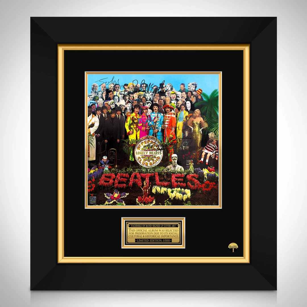 RARE-T The Beatles - Sgt. Pepper's Lonely Hearts Club Band LP Cover Limited Signature Edition Studio Licensed Custom Frame 1 RARE-T The Beatles - Sgt. Pepper's Lonely Hearts Club Band LP Cover Limited Signature Edition Studio Licensed Custom Frame