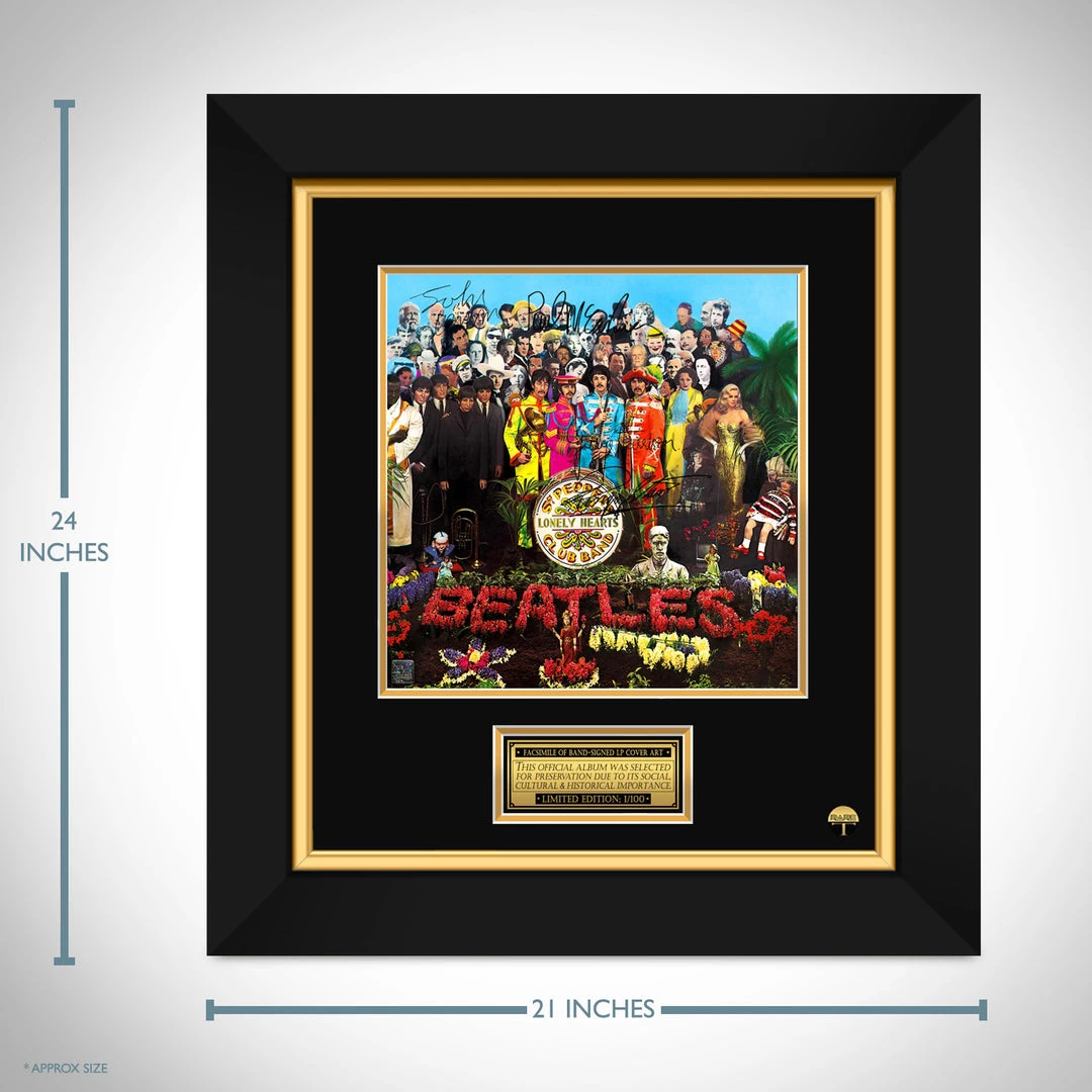 RARE-T The Beatles - Sgt. Pepper's Lonely Hearts Club Band LP Cover Limited Signature Edition Studio Licensed Custom Frame 3 RARE-T The Beatles - Sgt. Pepper's Lonely Hearts Club Band LP Cover Limited Signature Edition Studio Licensed Custom Frame