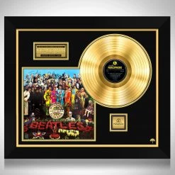 RARE-T Limited Edition Frames The Beatles Sgt. Pepper's Lonely Hearts Club Band Gold LP Limited Signature Edition Studio Licensed Custom Frame