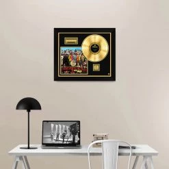 RARE-T Limited Edition Frames The Beatles Sgt. Pepper's Lonely Hearts Club Band Gold LP Limited Signature Edition Studio Licensed Custom Frame 18 RARE-T Limited Edition Frames The Beatles Sgt. Pepper's Lonely Hearts Club Band Gold LP Limited Signature Edition Studio Licensed Custom Frame