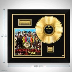 RARE-T Limited Edition Frames The Beatles Sgt. Pepper's Lonely Hearts Club Band Gold LP Limited Signature Edition Studio Licensed Custom Frame 19 RARE-T Limited Edition Frames The Beatles Sgt. Pepper's Lonely Hearts Club Band Gold LP Limited Signature Edition Studio Licensed Custom Frame