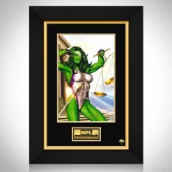 VAULT COLLECTIBLES Signed Memorabilia She Hulk- Hand-Signed Artwork Print By Artist Greg Horn Custom Frame