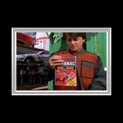 PPC Back To The Future- Beckett Witness Certified Hand-Signed Sports Almanac By Christopher Lloyd Custom Frame