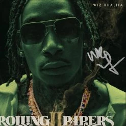RARE-T Wiz Khalifa Rolling Papers 2 Gold LP Limited Signature Edition Studio Licensed Custom Frame Limited Edition Frames
