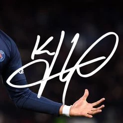 RARE-T Paris Saint-Germain - Kylian Mnappé Photo Limited Signature Edition Studio Licensed Custom Frame Sports Memorabilia