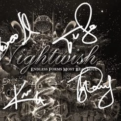 RARE-T Nightwish - Endless Forms Most Beautiful Gold LP Limited Signature Edition Studio Licensed Custom Frame