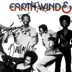 RARE-T Earth, Wind And Fire That’s The Way Of The World Gold LP Limited Signature Edition Studio Licensed Custom Frame