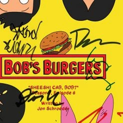 RARE-T Bob's Burger Script Limited Signature Edition Studio Licensed Custom Frame