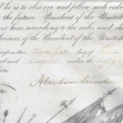 PPC United States Of America - Beckett Certified Hand-Signed 1862 White House Document By Abraham Lincoln & Edwin Stanton Custom Frame