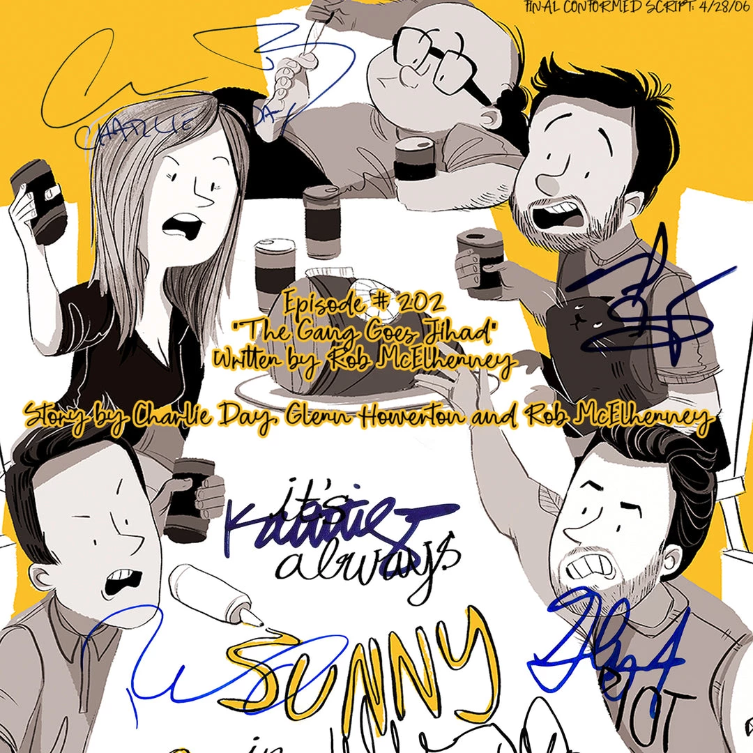 RARE-T It's Always Sunny In Philadelphia Script Limited Signature Edition Studio Licensed Custom Frame Limited Edition Frames 5 RARE-T It's Always Sunny In Philadelphia Script Limited Signature Edition Studio Licensed Custom Frame Limited Edition Frames