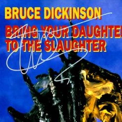 RARE-T Limited Edition Frames Iron Maiden Bring Your Daughter To The Slaughter Gold LP Limited Signature Edition Custom Frame 14 RARE-T Limited Edition Frames Iron Maiden Bring Your Daughter To The Slaughter Gold LP Limited Signature Edition Custom Frame