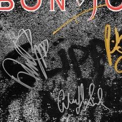 RARE-T Bon Jovi Slippery When Wet Gold LP Limited Signature Edition Studio Licensed Custom Frame