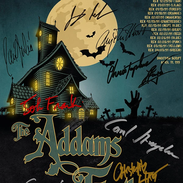 RARE-T Addams Family (1991) Script Limited Signature Edition Studio Licensed Custom Frame Limited Edition Frames 4 RARE-T Addams Family (1991) Script Limited Signature Edition Studio Licensed Custom Frame Limited Edition Frames