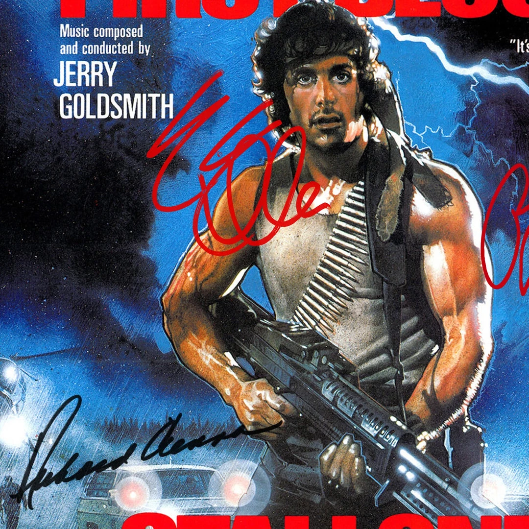RARE-T Rambo First Blood - Soundtrack Platinum LP Limited Signature Edition Studio Licensed Custom Frame 4 RARE-T Rambo First Blood - Soundtrack Platinum LP Limited Signature Edition Studio Licensed Custom Frame