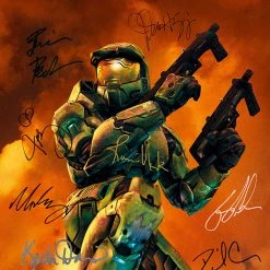 RARE-T Halo 2 Mini Poster Limited Signature Edition Studio Licensed Custom Frame Limited Edition Frames