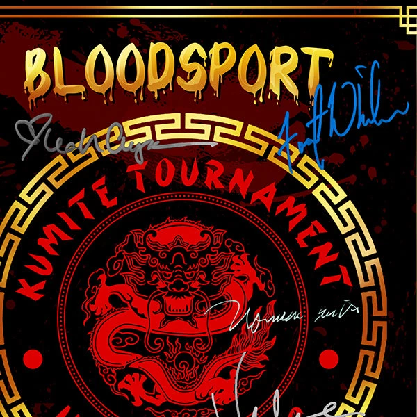 RARE-T Bloodsport Script Limited Signature Edition Studio Licensed Custom Frame Limited Edition Frames 5 RARE-T Bloodsport Script Limited Signature Edition Studio Licensed Custom Frame Limited Edition Frames