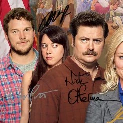 RARE-T Parks And Recreation Cast Photo Limited Signature Edition Studio Licensed Custom Frame Limited Edition Frames