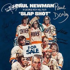 RARE-T Sports Memorabilia Slap Shot Mini Poster Limited Signature Edition Studio Licensed Custom Frame