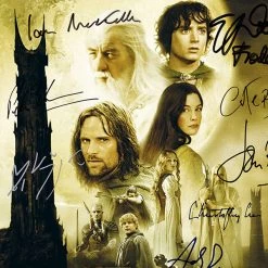 RARE-T The Lord Of The Rings - The Two Towers Platinum LP Limited Signature Edition Studio Licensed Custom Frame NEW