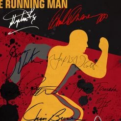 RARE-T The Running Man Script Limited Signature Edition Studio Licensed Custom Frame
