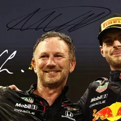 RARE-T Max Verstappen & Christian Horner Red Bull World Champions Photo Limited Signature Edition Licensed Custom Frame Limited Edition Frames