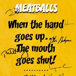 RARE-T Meatballs Transcript Limited Signature Edition Studio Licensed Custom Frame Limited Edition Frames