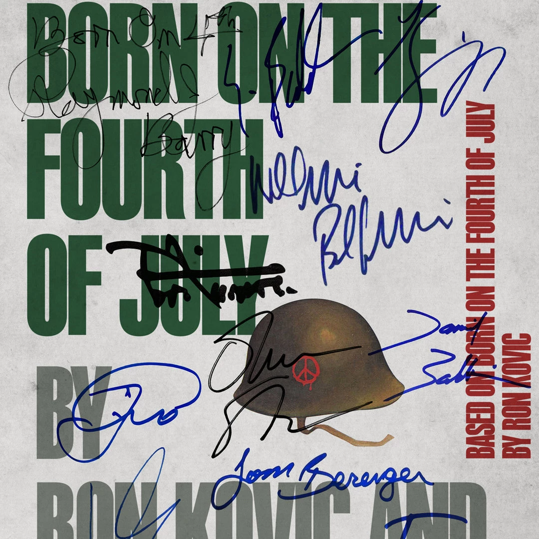 RARE-T Born On The Fourth Of July Script Limited Signature Edition Studio Licensed Custom Frame 4 RARE-T Born On The Fourth Of July Script Limited Signature Edition Studio Licensed Custom Frame