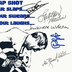RARE-T Sports Memorabilia Slap Shot Transcript Limited Signature Edition Studio Licensed Custom Frame