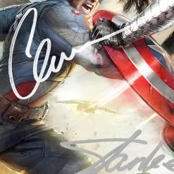 RARE-T Captain America Vs Winter Soldier Promotional Art Limited Signature Edition Studio Licensed Custom Frame
