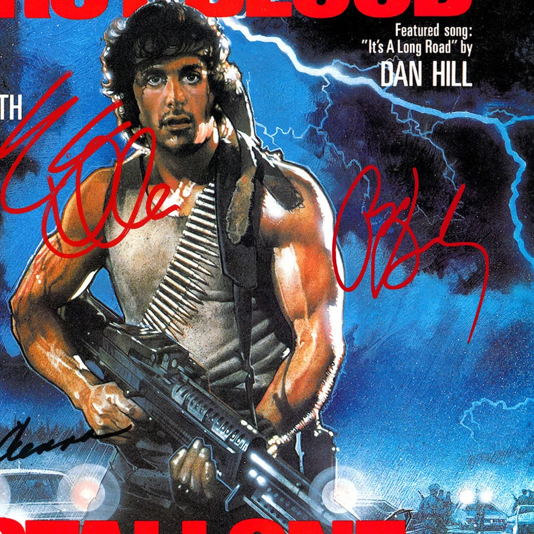 RARE-T Rambo First Blood - Soundtrack Platinum LP Limited Signature Edition Studio Licensed Custom Frame 5 RARE-T Rambo First Blood - Soundtrack Platinum LP Limited Signature Edition Studio Licensed Custom Frame