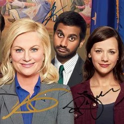 RARE-T Parks And Recreation Cast Photo Limited Signature Edition Studio Licensed Custom Frame Limited Edition Frames