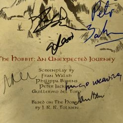 RARE-T The Hobbit An Unexpected Journey Script Limited Signature Edition Studio Licensed Frame Limited Edition Frames