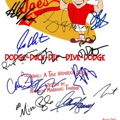 RARE-T Dodgeball: A True Underdog Story Script Limited Signature Edition Studio Licensed Custom Frame Limited Edition Frames