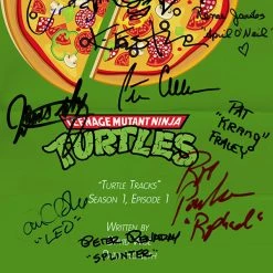 RARE-T Teenage Mutant Ninja Turtles Cartoon Script Limited Signature Edition Studio Licensed Custom Frame