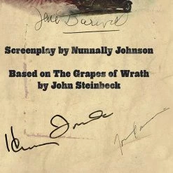 RARE-T Grapes Of Wrath Script Limited Signature Edition Studio Licensed Custom Frame Limited Edition Frames