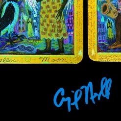 RARE-T Neville Brothers - Yellow Moon LP Cover Limited Signature Edition Studio Licensed Custom Frame