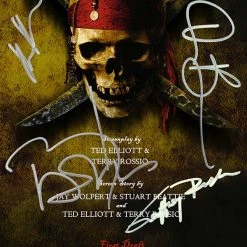 RARE-T Limited Edition Frames Pirates Of The Caribbean Movie Script Limited Signature Edition Studio Licensed Custom Frame