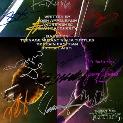 RARE-T Teenage Mutant Ninja Turtle 2014 Script Limited Signature Edition Studio Licensed Custom Frame