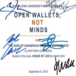 RARE-T House Of Lies Script Limited Signature Edition Studio Licensed Custom Frame