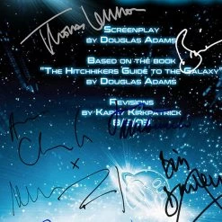RARE-T Limited Edition Frames The Hitchhiker’s Guide To The Galaxy Script Limited Signature Edition Studio Licensed Custom Frame