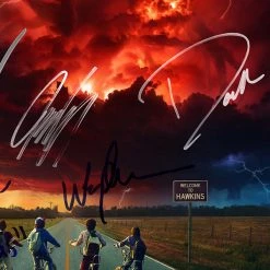 RARE-T Gold & Platinum Records Stranger Things - Music From The Netflix Original Series Platinum LP Limited Signature Edition Studio Licensed Custom Frame